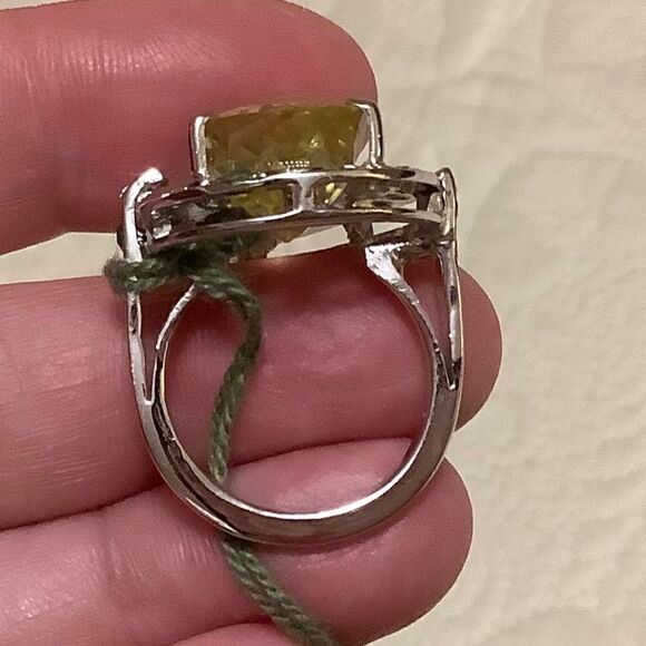 NWOT sterling SILVER 929 CITRINE/EMERALD/RUBY/BLUE SAPPHIRE WOMAN RING SIZE - Picture 6 of 9